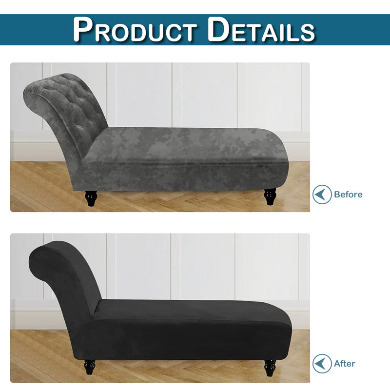 House of Hampton® Box Cushion Chaise Lounge Slipcover Wayfair